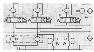 河流穿越設(shè)備液壓系統(tǒng)原理圖
