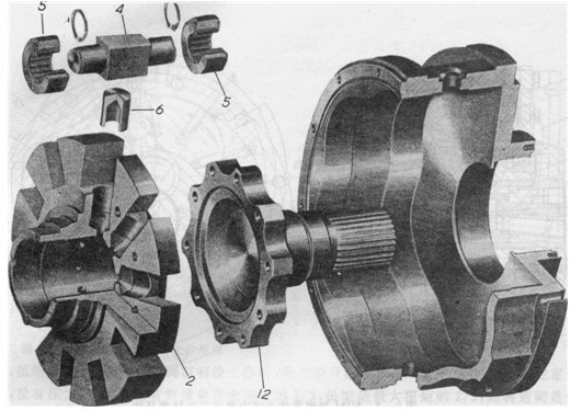 NJM型馬達(dá)主要零件分解立體圖